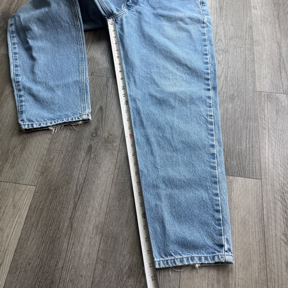 Carhartt B17 DST Mens 38x30 Relaxed Fit Light Wash Jeans Work Denim Frayed - Picture 5 of 6